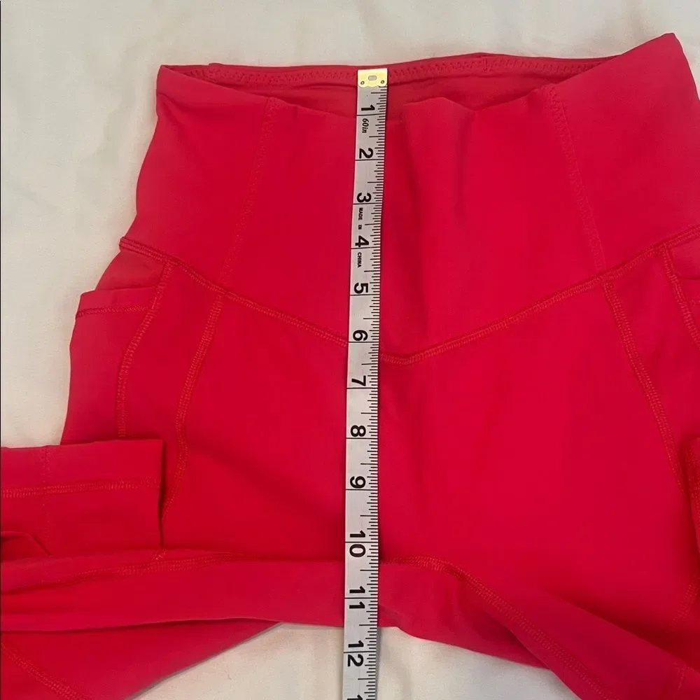 Lululemon sz6/S see size chart hot pink leggings with side and waist pockets GUC